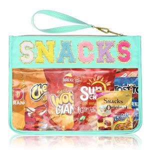 Snack Bags Clear Pouch Travel Makeup Bag Stoney Clover Chenille Letter Bags😸